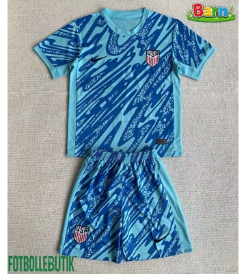 Förenta Staterna Målvakt Hemmaställ Barn Copa America 2024 Kortärmad (+ Korta byxor)